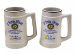 MONTE SIÃO - Par de canecas promocionais 8 Festa Alemã Rotary Club em porcelana - 13x11 cm.