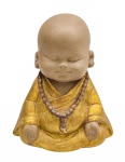 Pequeno Buda em cerâmica pintada - 10x09x06 cm.