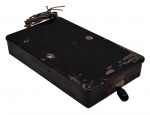 Antiga chave comutadora para telefone em metal pintado - 03x16x10 cm - não testado - com desgastes no metal.