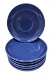 Conjunto com 6 pires de café em porcelana - 10 diam.