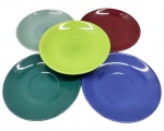 Conjunto com 5 pires de chá em porcelana - 15 diam.