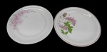 SCHMIDT - Lote composto por 2 pratos de sobremesa em porcelana - 19 diam