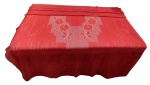 Toalha de mesa em renda de poliéster - 258x160 cm.