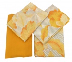 Conjunto de lençol para cama de casal padrão em poliéster e algodão com 4 peças - sendo 1 lençol de elástico - 1 lençol - e 2 fronhas - sem uso.