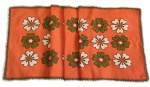 Caminho de mesa algodão e croche - 143x42 cm.