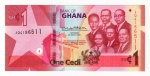 Gana - 1 Cedi 2019 P-45a FE - Arco da Independência - Banco de Gana.