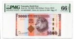 Certificação PMG - Tanzânia - 2000 Shillings 2020 P-42c FE - República.