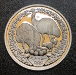 Moeda Australia - 5 Dólares 2000 - Km-438 Proof FC - Prata (0,999) 31,635g 40,5 mm - comemorativa Emu & Wattle - Série: Jogos Olímpicos de Verão de 2000 em Sydney.