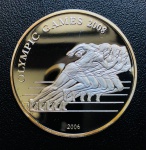 Moeda Somália - 4000 Shillings 2006 - Proof FC - Prata (.925) - 25 g - 38,61 mm - Comemorativa Jogos Olímpicos de Verão de 2008 - Com Certificado na Cápsula Original.