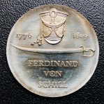 Moeda Alemanha - 5 Mark 1976 - Km-60 FC - Latão níquel - 12,2 g - 29 mm - Comemorativa 200º aniversário do nascimento de Ferdinand von Schill.