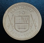 Notgeld Alemanha 1922 - 10 Mark 1922 Porcelana Branca - 10,4 g - 42 mm - Gaildorf   - Oberamtsbezirk, Württemberg.