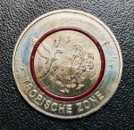 Moeda Alemanha - 5 Euros 2017 F - Km-357 FC com certificado - Anel De Polímero Vermelho - cobre-níquel - 9,0 g - 27,25 mm - Comemorativa Série: Zonas climáticas da Terra