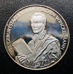 Medalha Alemanha 20 Euros 2017 Specimen - Prata(0,625) - 9,5gr - 32,5mm - Proof FC - Edição Comemorativa 300º Aniversário de Johann Winckelmann.