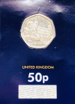 Moeda Reino Unido - 50 Pence 2019 - Km-1714 - Cobre-níquel - 8 g - 27,3 mm - Comemorativa Série: Urso Paddington - 60º aniversário.