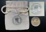 Moeda Colômbia - 10.000 Pesos 2019 - Cobre-níquel - 21,75 g - Bicentenário da Independência da Colômbia - com Saquinho de Pano e Certificado