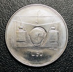 Moeda San Marino - 50 liras 1976 - Km-56 FC - Acmonital - 6,250 g - 24,8 mm - Série: Família - Justiça .