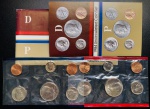 Set de Moedas Estados Unidos 1984 Letras P e D - 1 Dime, 1 Cent, 5 Cents, Quarter Dolar, Half Dolar + Token - ( total 10 Moedas + 2 Token ) - Lacrados.