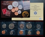 Set de Moedas Estados Unidos 1990 Letras P e D - 1 Dime, 1 Cent, 5 Cents, Quarter Dolar, Half Dolar + Token - ( total 10 Moedas + 2 Token ) - Lacrados.