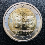 Moeda Itália - 2 Euros 2016 - Bimetálica - 8,5gr - 25,75mm FC - Km-392 - Edição Comemorativa 2200º Aniversário da Morte de Plauto.
