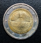 Moeda Chipre - 2 Euros 2017 - Bimetálica - 8,5gr - 25,75mm FC - Km-106 - Edição Comemorativa Pafos 2017 - Capital Europeia da Cultura.