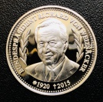 Medalha Alemanha 2015 - Prata ( 0,333 ) - 7,4gr - 26 mm - Proof FC - Comemorativa Richard von Weizsäcker 1984 -1994
