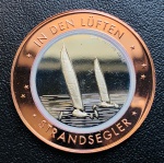 Moeda Fantasia Alemanha - 10 Xeros Specimen 2020 - Ensaio Para As Moedas De 10 Euros 2020 - Bimetalica - Anel De Polimero Azul - 35mm - 24gr Proof FC - Na Capsula.