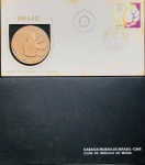 Medalha Oficial CMB - Comemorativa  72ª Convenção do Rotary International de 1981 - Bronze - 50 mm - 55gr Estojo Original e em Envelope  de 1º Dia.