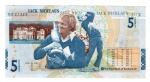 Cédula Estrangeira - 	Escócia (Reino Unido) 5 Libras 2005 P-365 Sob/FE - Edição Comemorativa Jack Nicklaus - jogador de golfe americano.