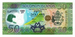 Cédula Estrangeira - Ilhas Salomão 50 Dólares 2026 Polimero FE - Edição Comemorativa 50 Anos do Banco Central das Ilhas Salomão.