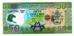 Cédula Estrangeira - Ilhas Salomão 50 Dólares 2026 Polimero FE - Edição Comemorativa 50 Anos do Banco Central das Ilhas Salomão.