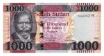 Cédula Estrangeira - 1000 Libras Sudão Do Sul 2024 FE - P-21 - Dr. John Garang de Mabior (1945-2005) Político e Líder Revolucionário Sudanês, e Guerreiro Dinka lança.