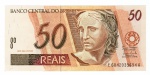 Cédula Brasil - 50 Reais 2009 - C-323 Fe - Série E6042A - 1ª Familia - ( Guido Mantega 2ª Chancela - Henrique de Campos Meirelles ).