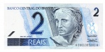 Cédula Brasil - 1ª Serie Nº 0001 - 2 Reais 2001 C-255 FE - 2ª Chancela ( Pedro Malan - Arminio Fraga ).