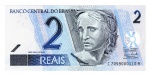 Cédula Brasil - 2 Reais 2009 C-260 FE - 2ª Chancela ( Guido Mantega - Henrique de Campos Meirelles )