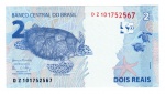 Cédula Do Brasil Reposição - 2 Reais 2ª Familia 2016 C-337a FE Serie DZ - Crane AD ( Henrique Meirelles - Ilan Goldfajn ) - Cédula Impressa na Suécia.