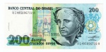 Cédula Brasil - 200 Cruzados Novos 1989 C-208 FE - Mailson Nobrega - Wadico Bucchi.