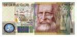 Cédula Estrangeira Specimen - Reino Unido - 2000 Le Mont FE - Leonardo da Vinci - Thomas De La Rue & Co