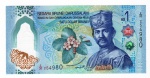 Cédula Estrangeira - Brunei - 1 Dolar 2026 P-New Polimero FE - Sultão Hassanal Bolkiah.