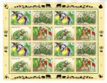 Folha Completa Com 16 Selos Onu ( Organização Das Nações Unidas ) 1996 Edição Comemorativa Especies Ameaçadas De Extinção - Flora.