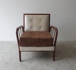 RINO LEVI - CADILAC linda poltrona anos 40 /50 em caviuna com estofado para restauro ,estrutura em
