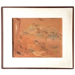 CARLOS LEÃO (Rio de Janeiro, 1906 -1983)  Sem Título. Óleo s/ Eucatex. Ass. cie. 33 x 44 cm (MI). 53 x 63 cm (ME). Desenhista, arquiteto, gravador, ilustrador. Forma-se em arquitetura na Escola Nacional de Belas Artes (Enba) em 1931. Em 1937, participa do projeto do edifício do MEC, atual Palácio da Cultura, sob supervisão de Lucio Costa, Ilustra os livros Poemas, Sonetos e Baladas (1946), de Vinicius de Moraes, Boca de Luar (1980*) e Amor, Amores, de Carlos Drummond de Andrade, e o álbum Homenagem a Manuel Bandeira - Cinquentenário do Poeta, dentre outros. https://enciclopedia.itaucultural.org.br/pessoa9221/carlos-leao