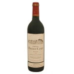 Vinho francês Château Pontet-Canet de 1995, um renomado Grand Cru Classé da região de Pauillac em Bordeaux. Vinho tinto de corte, geralmente composto predominantemente por Cabernet Sauvignon, com Merlot, Cabernet Franc e Petit Verdot.
