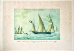 Importante reprodução museológica italiana de iconografia naval histórica, do Museo Navale di Genova-Pegli feita pela Arti Grafiche Ricordi, Milão. Reprodução rara e de alta qualidade da aquarela original executada em 1810 por Niccolò (Nicolas) Cammillieri, representando o sciabecco S. Stefano di Laigueglia perseguido por um corsário inglês, obra pertencente ao acervo do Museo Navale di Genova-Pegli. Impressa na Itália pela tradicional Arti Grafiche Ricordi, renomada editora responsável por reproduções artísticas destinadas a museus e instituições culturais italianas ao longo, circa de 1950. Exemplar em grande formato (46 x 64 cm), apresentando marca de prensagem em relevo ao redor da imagem, característica compatível com processos gráficos artísticos de elevada qualidade empregados pela Ricordi em determinadas edições, distinguindo-se das reproduções comerciais convencionais. 46 x 64 cm (MI). 72 x 87 cm (ME).