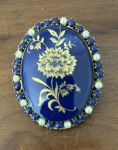 Bijuteria fina, broche vintage da original By Robet Purple Gold