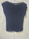 Camisa azul da Cristine Ban.TAM: M Peças podem apresentar marcas de uso ou guardado.