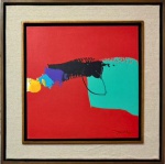 Yugo Mabe - Abstrato - acrílica sobre cartão - 30x30 cm - a.c.i.d.