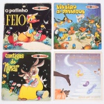 MÚSICA, quatro (4) discos infantis: Sapatinho de Cristal; Viveiro de Pássaros; O Patinho Feio; Cantigas de Ninar, vide foto.