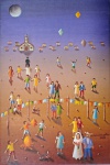 Júlio César Brigato, Casamento na Roça, óleo sobre tela, 30x20cm, sem moldura