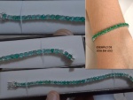 PULSEIRA COM 18 CM  EM PRATA 950 COM ESMERALDAS EXTRA LUXO  UMA VERDADEIRA OBRA DE ARTE MARAVILHOSA