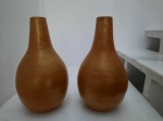 Par de vasos modernos e decorativos em fibra de bambu, 45 cm alt